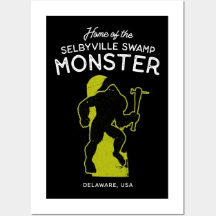 Home of the Selbyville Swamp Monster - Delaware, USA Cryptid Posters and Art